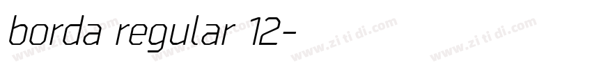 borda regular 12字体转换